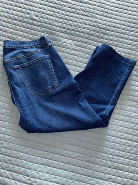 Old Navy Womens Jeans Wow Boyfriend Mid Rise Straight Leg Size 14 Short - (C28C)